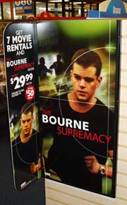 Blockbuster Bourne Supremacy End Cap Frame